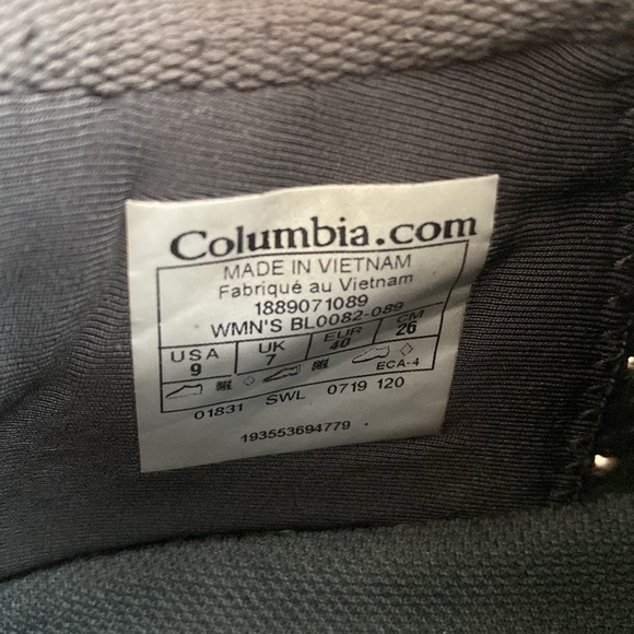 Columbia Sh/Ft Mid Breeze Womens Sz 9 Hiking / Trail Shoe - Picture 4 of 5